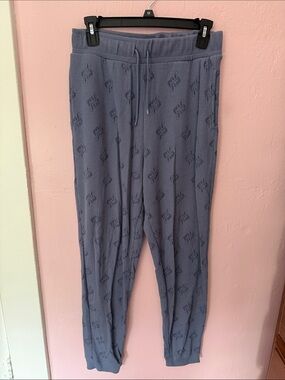 PINK Victoria's Secret Lavender Knit Logo Pajama Jogger Pants